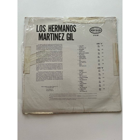 Los Hermanos Martinez Gil LP Orfeon LP-12-507 Shrink EX Import Mexico - Picture 2 of 7